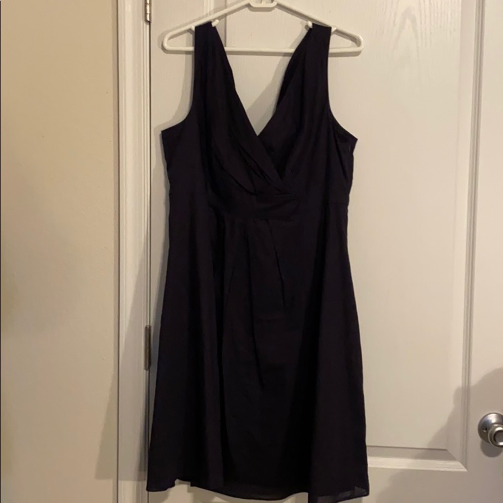 Lands End navy blue dress 14